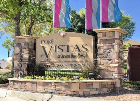 the vistas at seven bear resort entrance sign