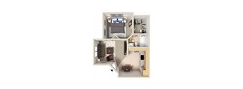 1 Bedroom- 2 WEEKS FREE - Move-in by January 31st floor plan