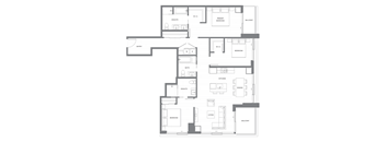 A floor plan of a house with labeled rooms such as "ENTRY", "LIVING ROOM", and "BATH".