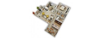 One Bedroom, Plus Den floor plan.