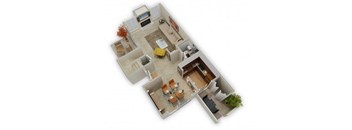 Three Bedroom Townhome floor plan.