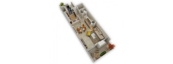 Two Bedroom Townhome floor plan.