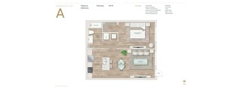 A floor plan of a garden flat with a kitchen, living room, and two bedrooms.
