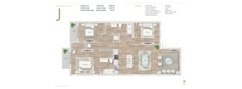 A floor plan of a garden flat with a kitchen, living room, and two bedrooms.