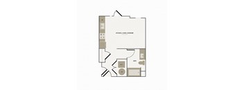 bedroom floor plan at the enclave at woodbridge apartments in sugar land, tx
