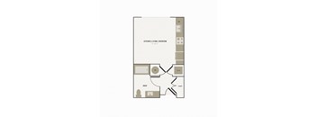 bedroom floor plan at the residences at silver hill in suitland, md