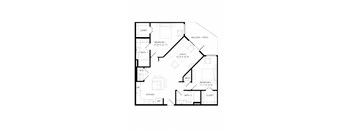 Nexus East Apartments B2-A Floor Plan