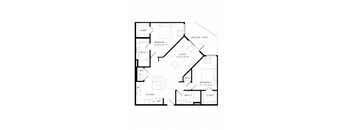 Nexus East Apartments B2 Floor Plan