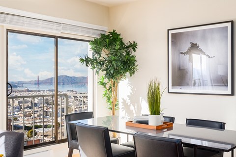 Dinning Area at Nob Hill Tower Apartments, California