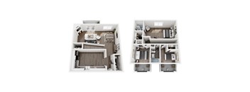 3Bed 2Bath Floor Plan at NoVa Townhomes, California