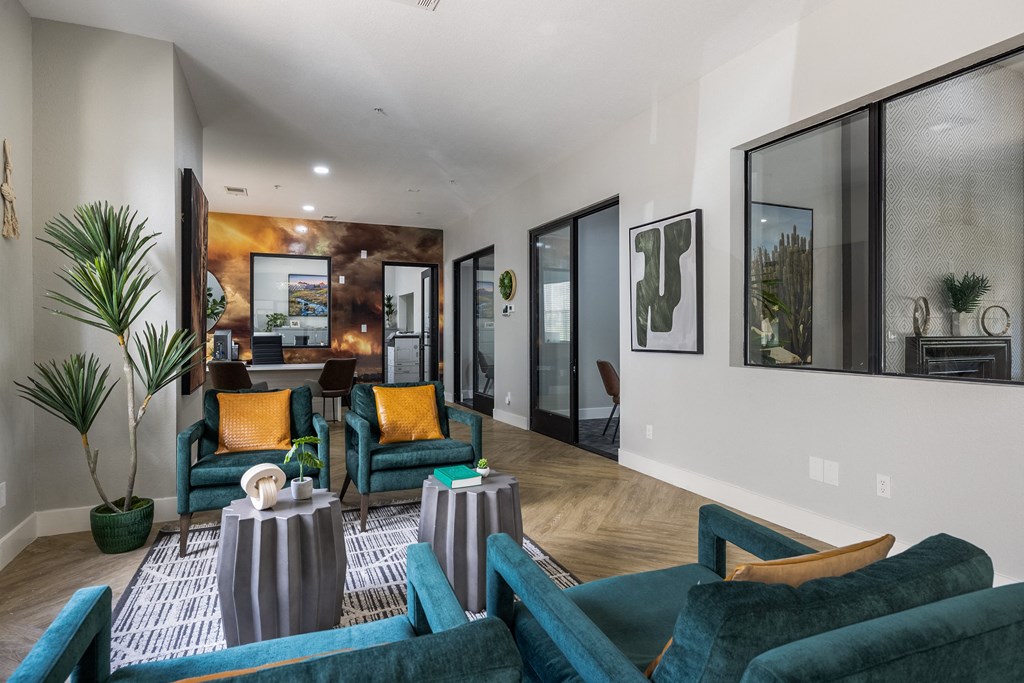 the residence on lamar apartment homes leasing office living room