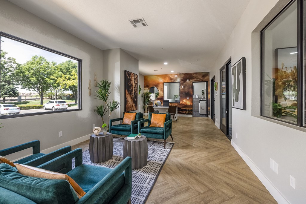 the residence on lamar apartment homes leasing office lobby