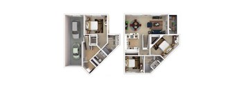 32CA1 1,550 sq.ft. Floor Plan at Lionsgate South, Hillsboro, OR, 97124