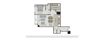 ONE BED ONE BATH B2 843SF