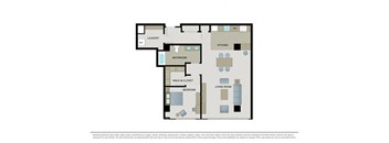 ONE BED ONE BATH B5 1160SF