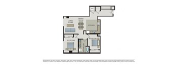 TWO BED ONE BATH C1 1034SF
