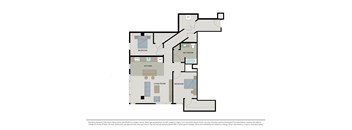 TWO BED ONE BATH C3 1160SF