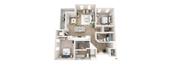 Two bedroom two bathrooms