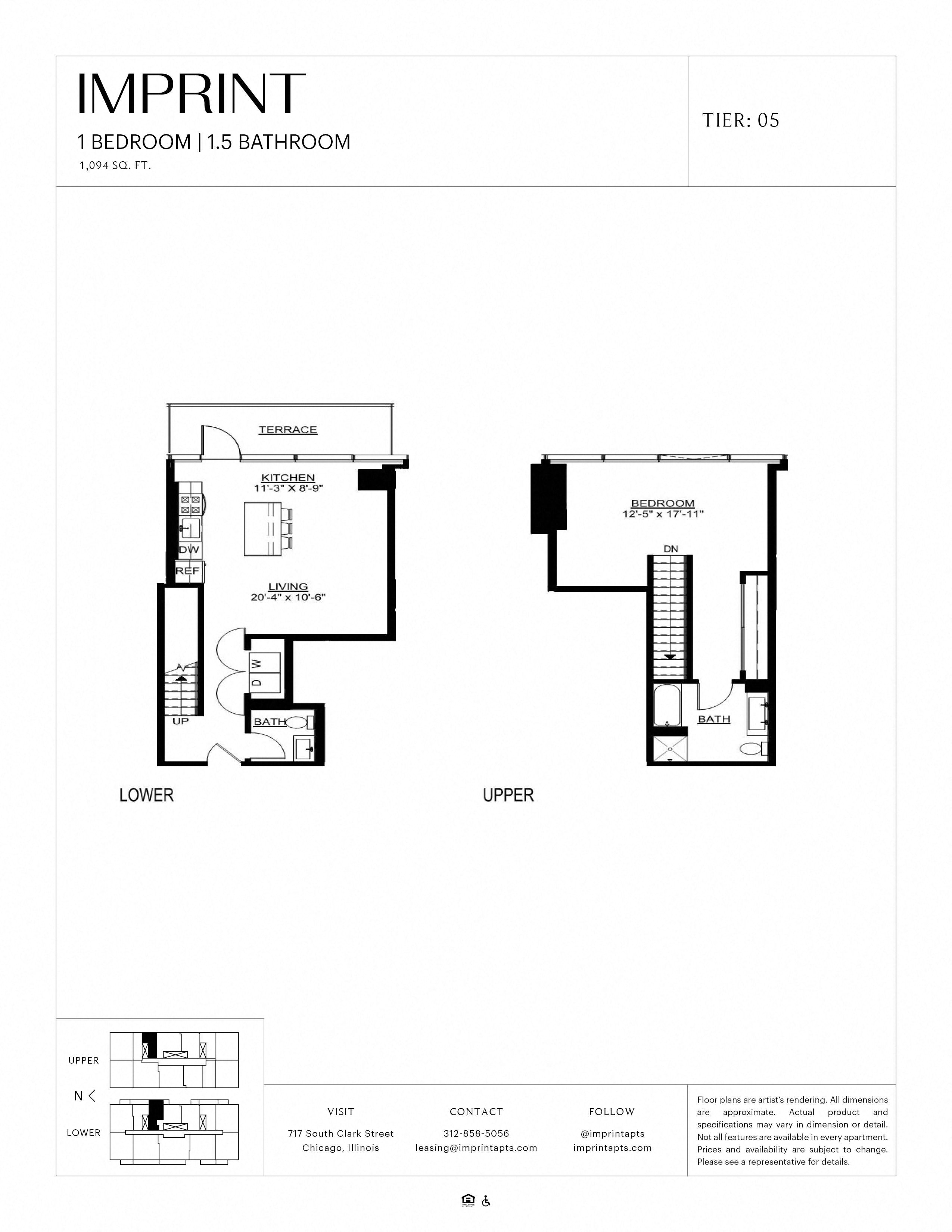 One Bedroom B Duplex Terrace