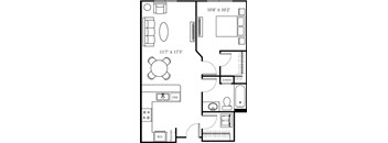 A black and white image of a floor plan for a house.