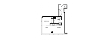 a floor plan of a house with a small footprint