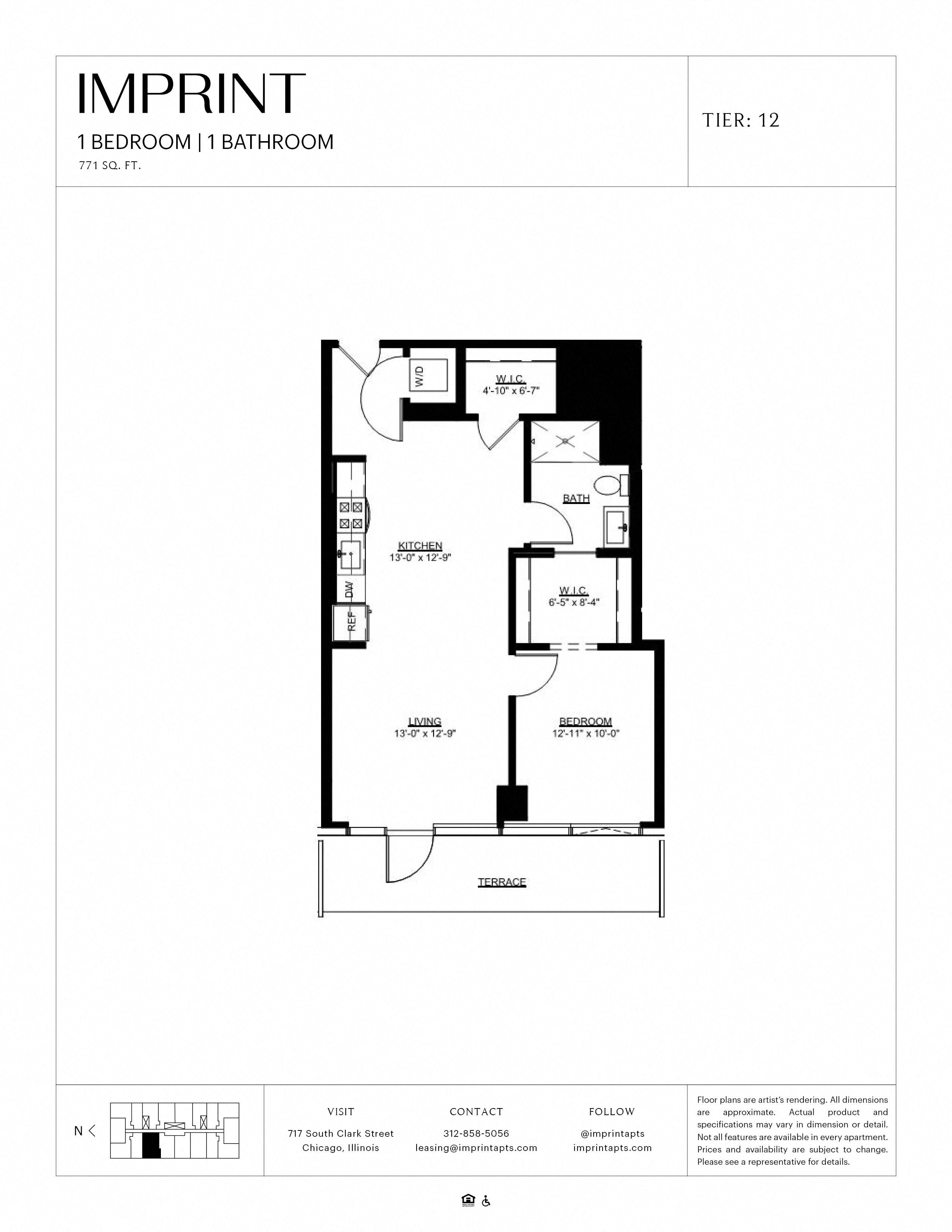 One Bedroom Terrace D