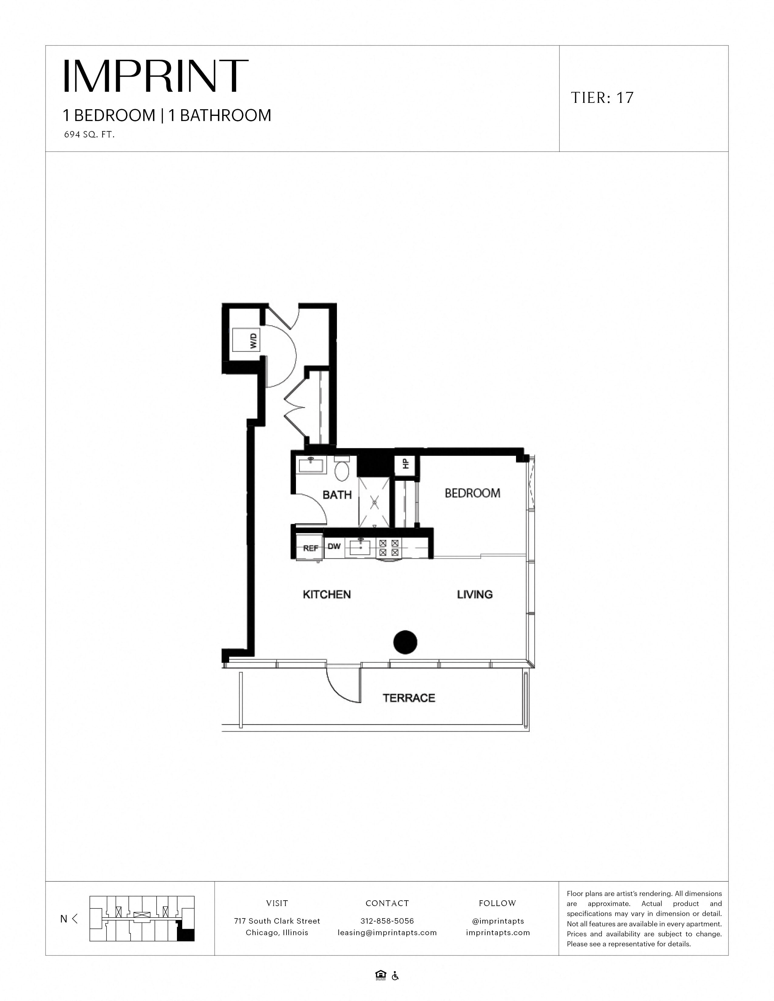One Bedroom Terrace J