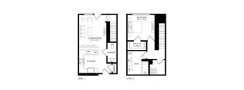 a floor plan of a one bedroom