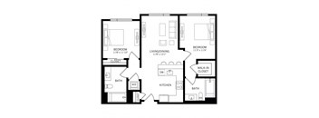 a floor plan of a two bedroom