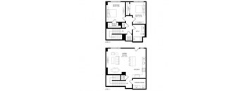 a floor plan of a two bedroom
