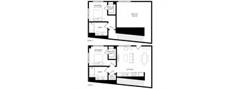 a floor plan of a two bedroom