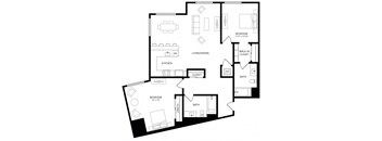 a floor plan of a two bedroom
