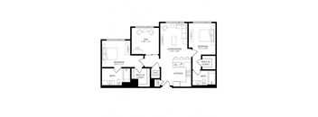 a floor plan of a two bedroom
