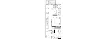A floor plan of a house with a pantry, a reference room, and a dining area.