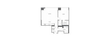 A floor plan of a house with labeled rooms such as Living Area, Bedroom, Kitchen, Bathroom, and W/D.