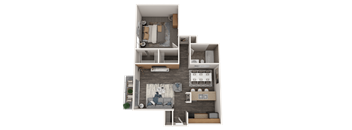 Orion 59 Renovated 1 bed 1 bath floor plan apartment home