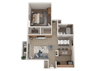 1 Bed 1 Bath Floor Plan at Orion 59