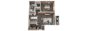 Orion 59 Renovated 1 bed 1 bath floor plan apartment home