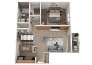 Floorplan Photos Gallery 1 Bed 1 Bath Floor Plan at Orion 59