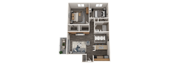 Orion 59 Renovated 2 bed 1 bath floor plan apartment home