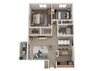 2 Bed 2 Bath Floor Plan at Orion 59