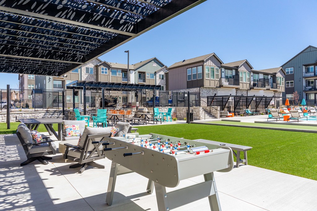 outdoor games and foosball