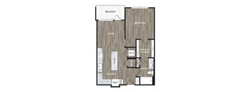 —this is a055 floor plan of a 1 bedroom floor plan