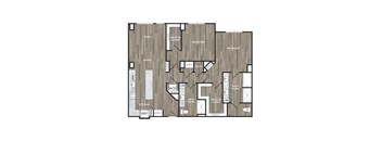A floor plan of a house with a living room, dining room, kitchen, and multiple bedrooms.