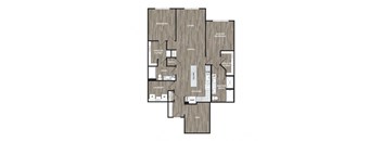 floor plan of a 2100 sq ft roommates