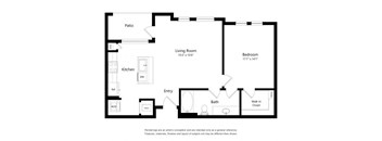a floor plan of a house with a bedroom and a living room