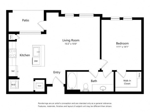 a floor plan of a house with a bedroom and a living room