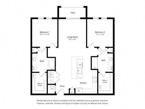 the floor plan of the apartment