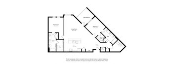 the diagram of the floor plan of the apartment