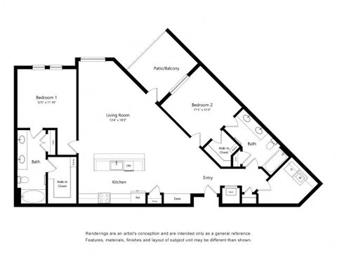 the diagram of the floor plan of the apartment